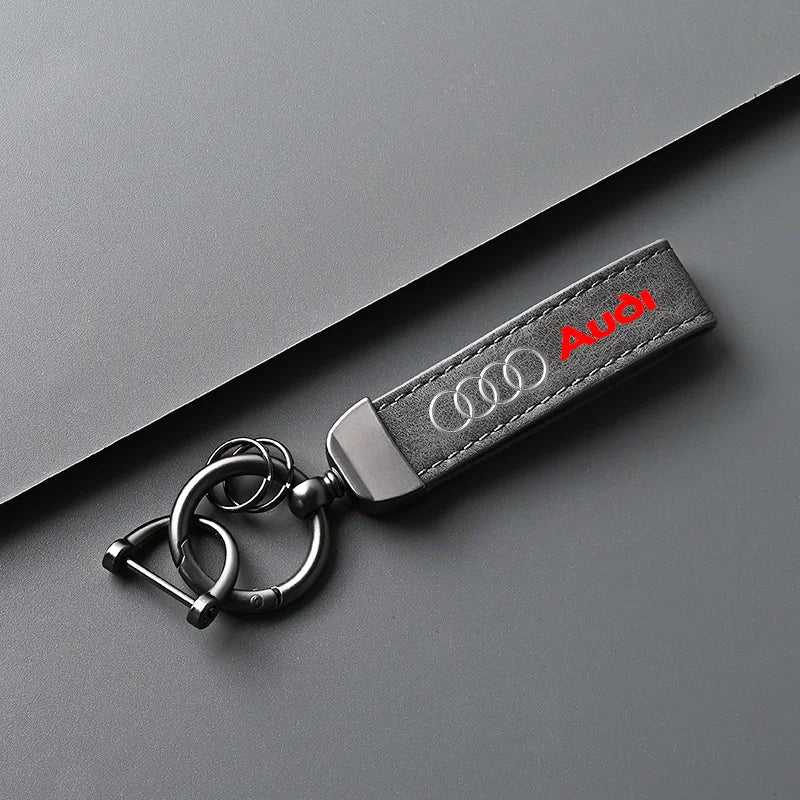 High quality Car Keychain Gifts Leather Keyring For Audi Sline A3 A4 B8 8P B9 8V B6 A5 B7 A1 A6 C6 Q3 Q5 C7 8I TT Car Sticker