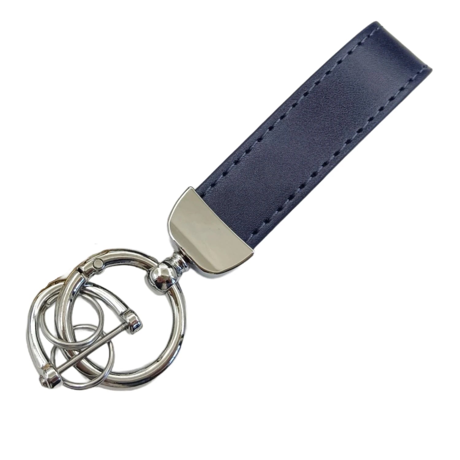 Laser Custom LOGO Discolored Leather Keychain for Men and Women Engrave Car Key Chain Holder Personalize Company Name Keyring