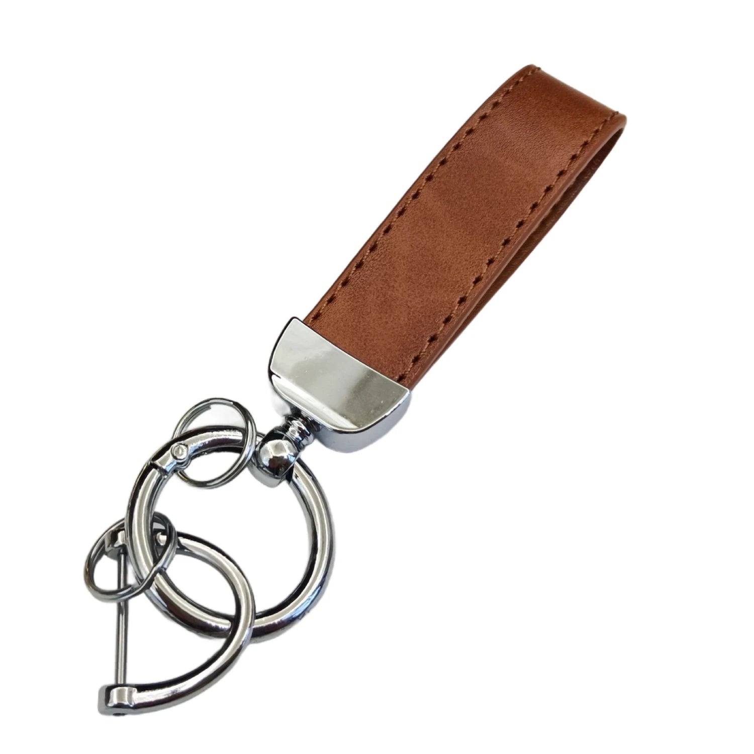 Laser Custom LOGO Discolored Leather Keychain for Men and Women Engrave Car Key Chain Holder Personalize Company Name Keyring