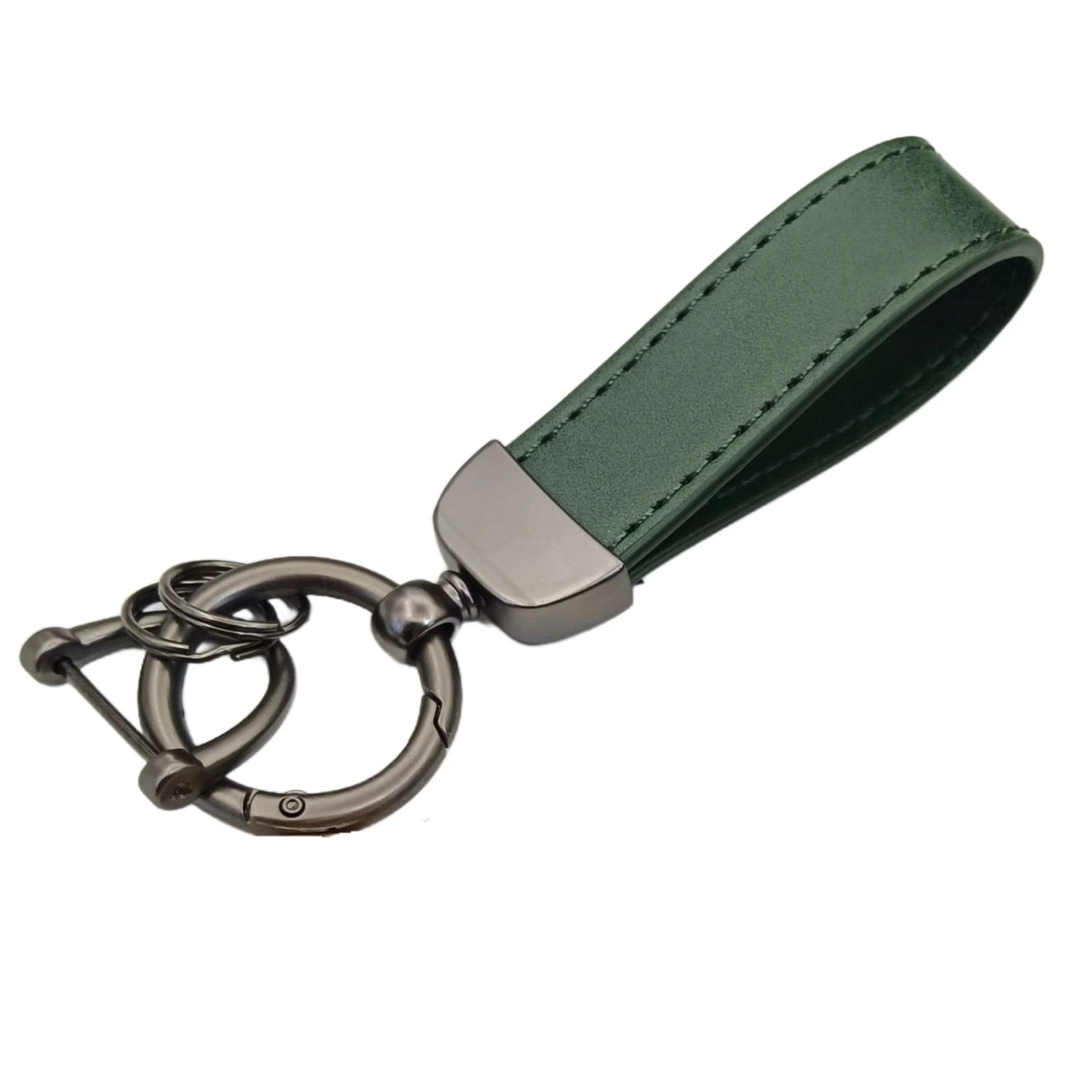 Laser Custom LOGO Discolored Leather Keychain for Men and Women Engrave Car Key Chain Holder Personalize Company Name Keyring