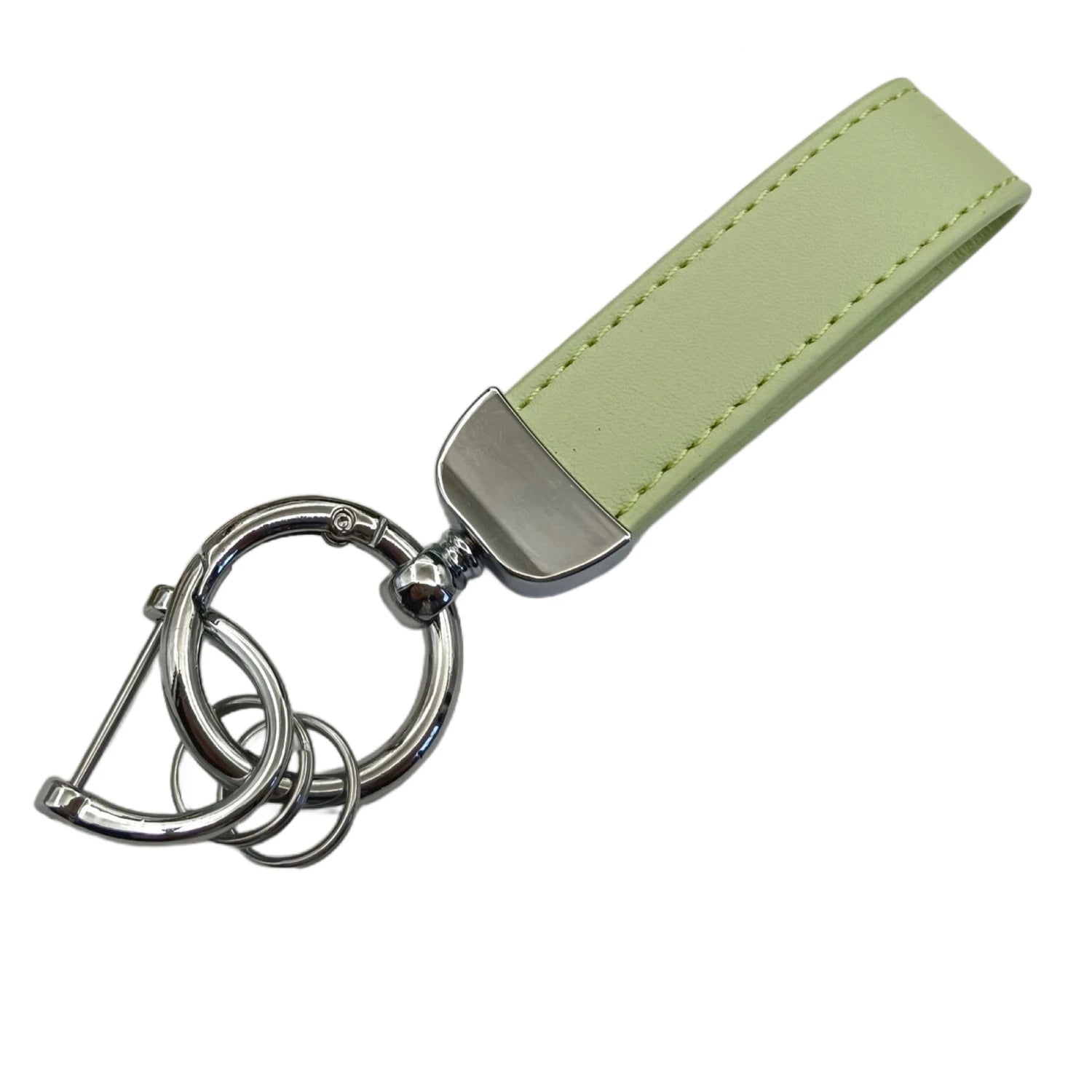 Laser Custom LOGO Discolored Leather Keychain for Men and Women Engrave Car Key Chain Holder Personalize Company Name Keyring