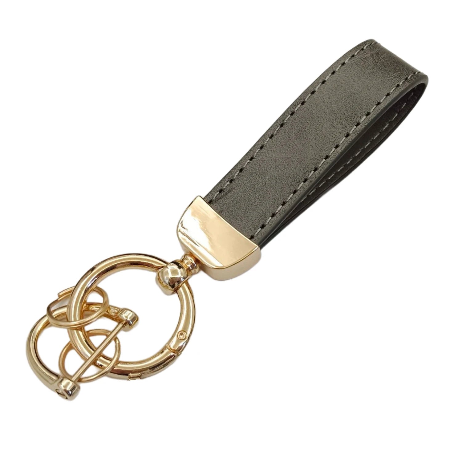 Laser Custom LOGO Discolored Leather Keychain for Men and Women Engrave Car Key Chain Holder Personalize Company Name Keyring