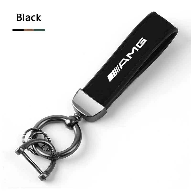 Creative Key Chain Leather Keyring Chain For Mercedes Benz AMG W206 W204 W205 W212 W213 W221 W222 W223 W251 W464 Car Accessories