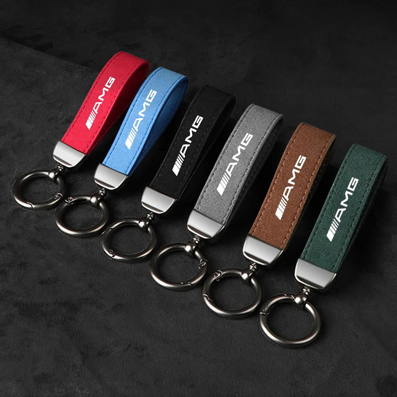 Creative Key Chain Leather Keyring Chain For Mercedes Benz AMG W206 W204 W205 W212 W213 W221 W222 W223 W251 W464 Car Accessories