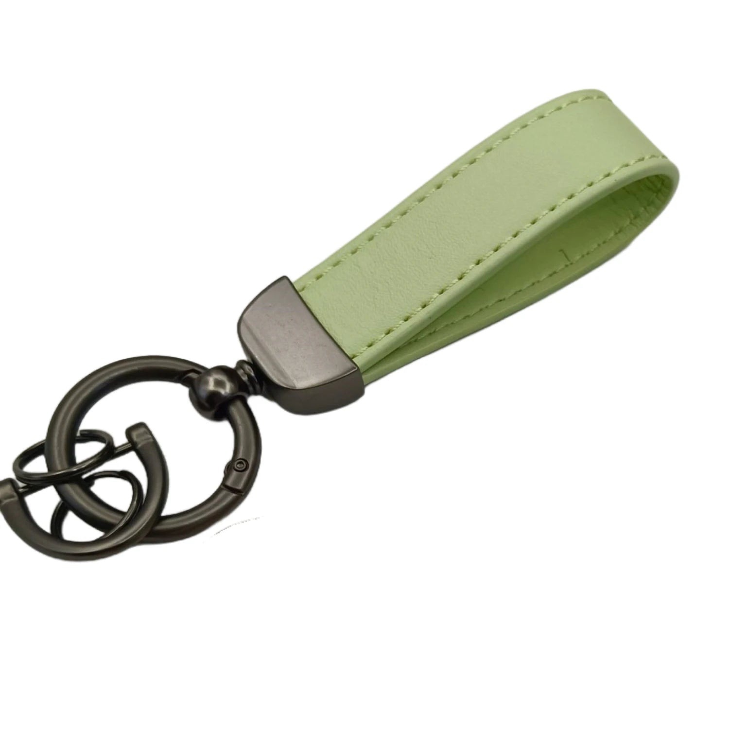 Laser Custom LOGO Discolored Leather Keychain for Men and Women Engrave Car Key Chain Holder Personalize Company Name Keyring