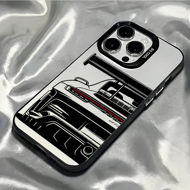 For iPhone 17 16 15 14 13 12 11 Pro Max Case Luxury Car Pattern Phone Cover For iPhone XS Max XR X XS 7 8 Plus 16E 17 Air Fundas
