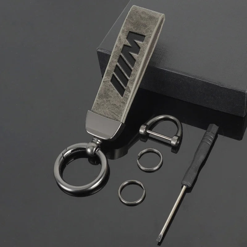 Vintage Leather Car Logo Keychain Chain Keyring For BMW M Emblem E46 E36 E34 F10 E90 F30 E60 F30 E53 E30 E92 E87 Accessories