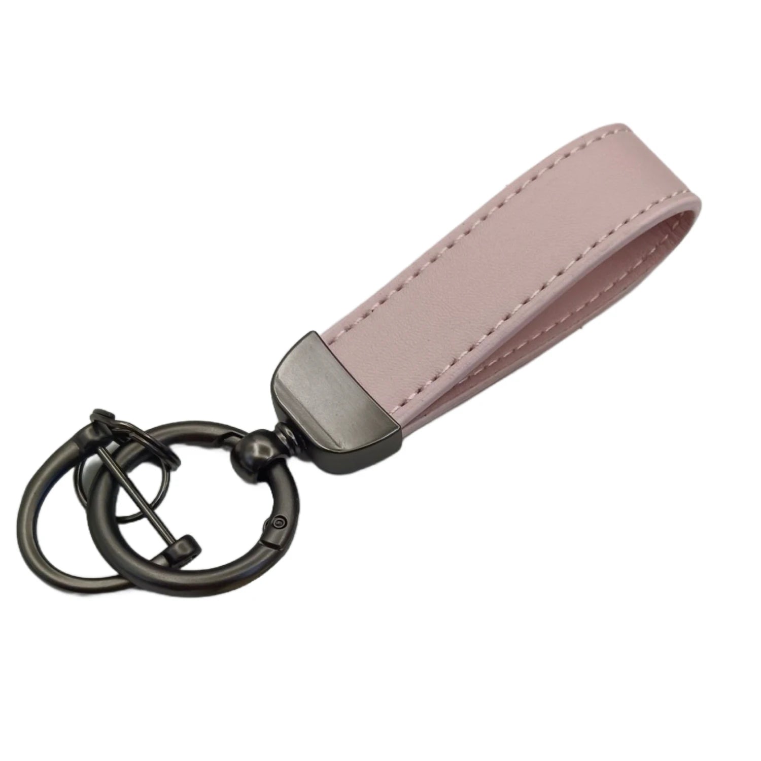 Laser Custom LOGO Discolored Leather Keychain for Men and Women Engrave Car Key Chain Holder Personalize Company Name Keyring