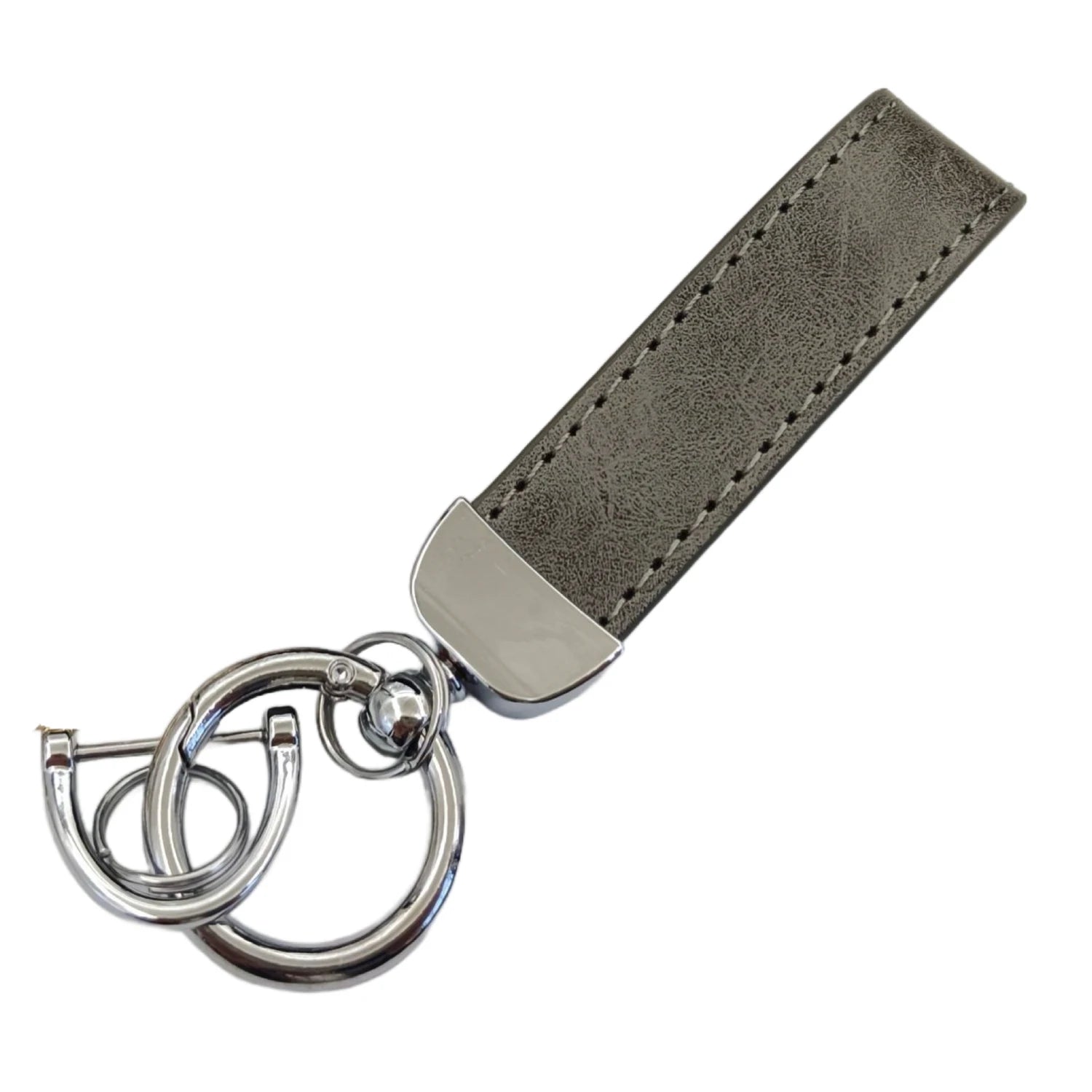 Laser Custom LOGO Discolored Leather Keychain for Men and Women Engrave Car Key Chain Holder Personalize Company Name Keyring