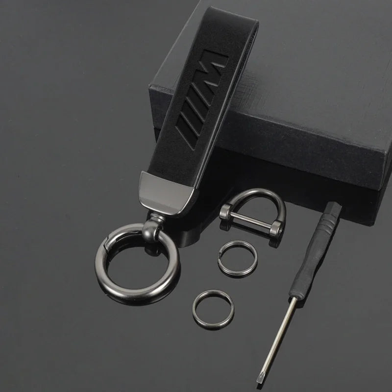 Vintage Leather Car Logo Keychain Chain Keyring For BMW M Emblem E46 E36 E34 F10 E90 F30 E60 F30 E53 E30 E92 E87 Accessories