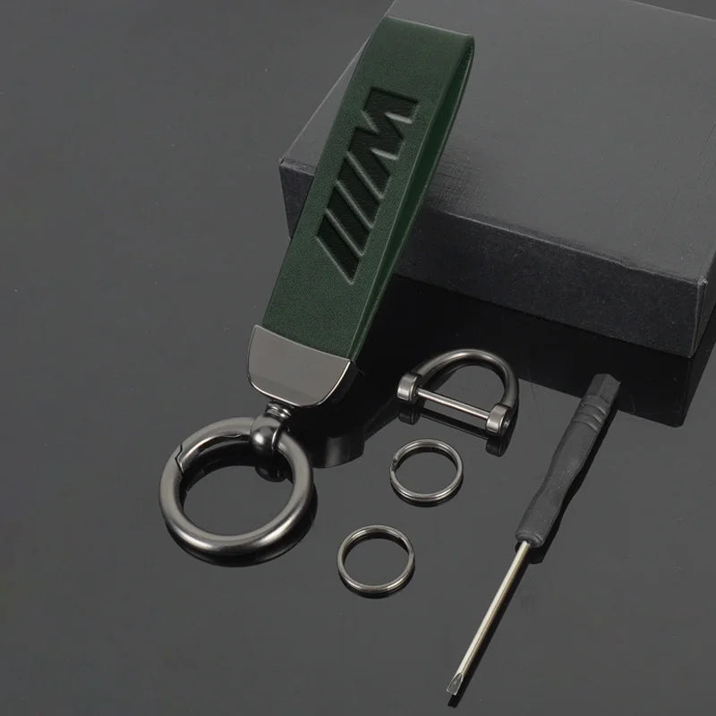 Vintage Leather Car Logo Keychain Chain Keyring For BMW M Emblem E46 E36 E34 F10 E90 F30 E60 F30 E53 E30 E92 E87 Accessories