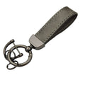 Laser Custom LOGO Discolored Leather Keychain for Men and Women Engrave Car Key Chain Holder Personalize Company Name Keyring