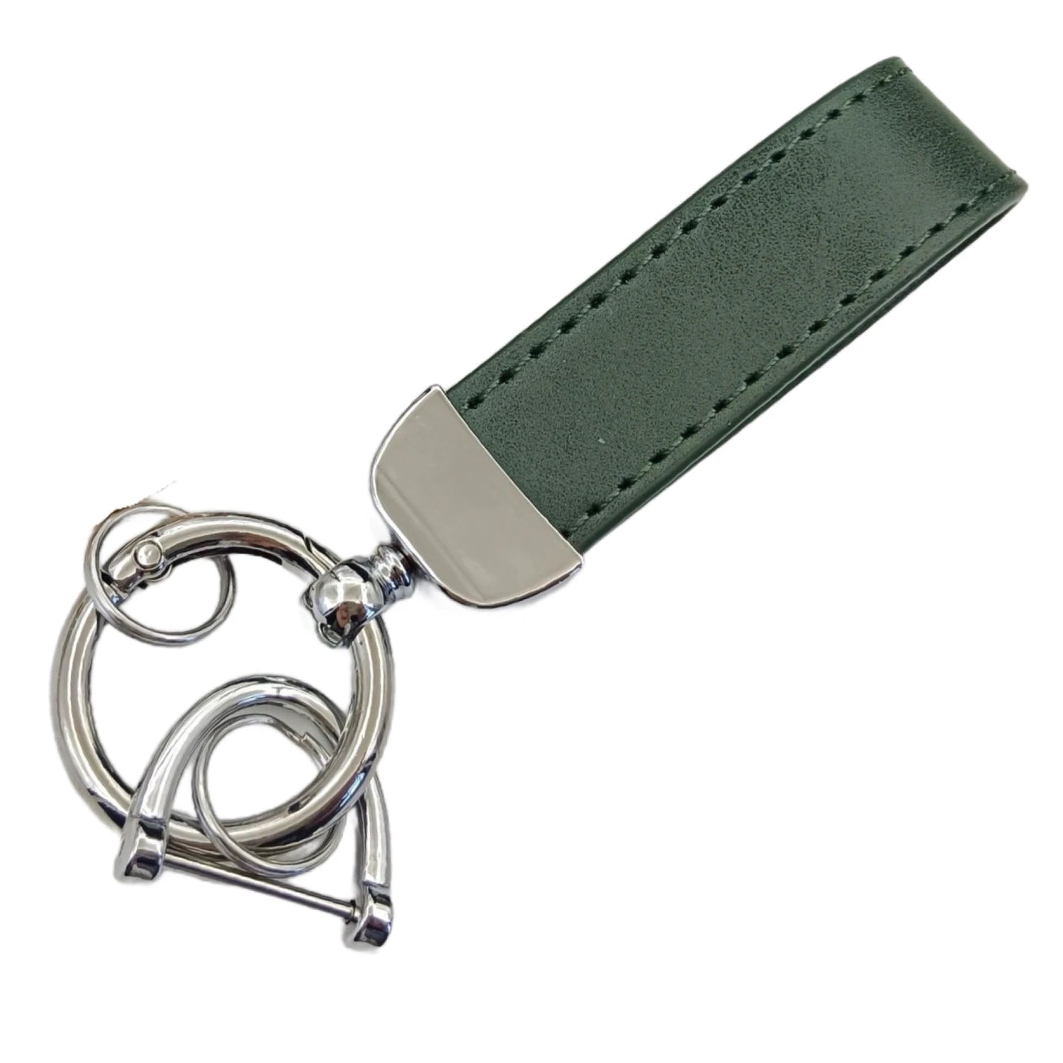 Laser Custom LOGO Discolored Leather Keychain for Men and Women Engrave Car Key Chain Holder Personalize Company Name Keyring