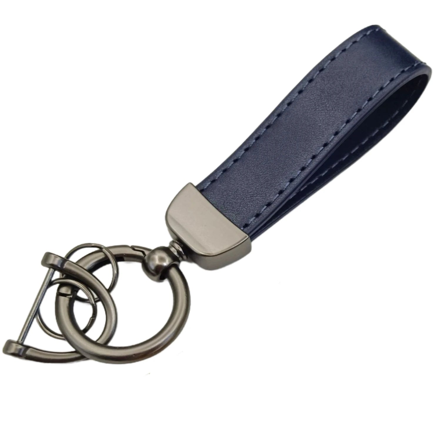 Laser Custom LOGO Discolored Leather Keychain for Men and Women Engrave Car Key Chain Holder Personalize Company Name Keyring