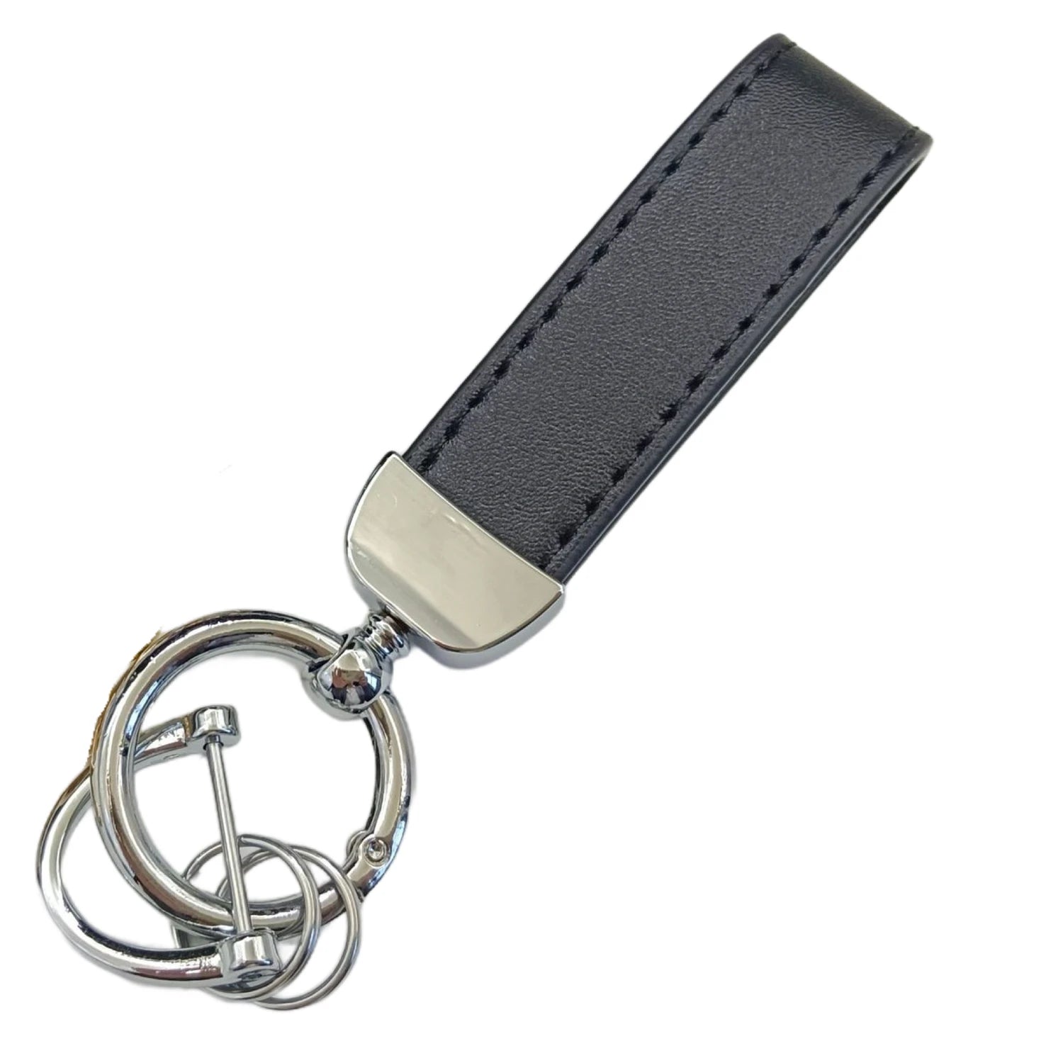 Laser Custom LOGO Discolored Leather Keychain for Men and Women Engrave Car Key Chain Holder Personalize Company Name Keyring