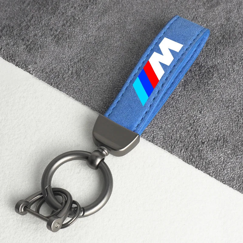Vintage Leather Car Logo Keychain Chain Keyring For BMW M Emblem E46 E36 E34 F10 E90 F30 E60 F30 E53 E30 E92 E87 Accessories