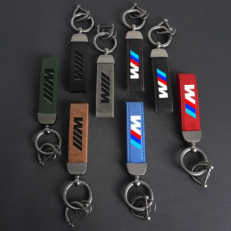 Vintage Leather Car Logo Keychain Chain Keyring For BMW M Emblem E46 E36 E34 F10 E90 F30 E60 F30 E53 E30 E92 E87 Accessories