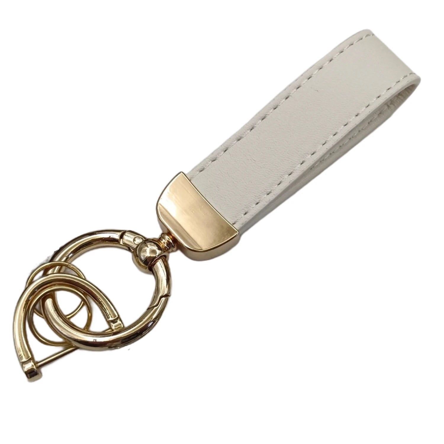 Laser Custom LOGO Discolored Leather Keychain for Men and Women Engrave Car Key Chain Holder Personalize Company Name Keyring