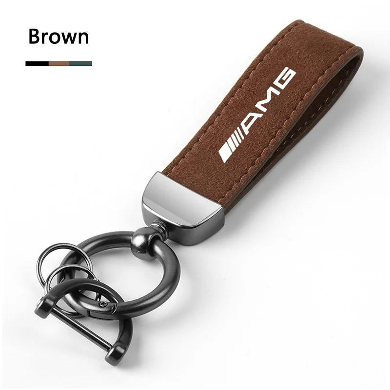 Creative Key Chain Leather Keyring Chain For Mercedes Benz AMG W206 W204 W205 W212 W213 W221 W222 W223 W251 W464 Car Accessories