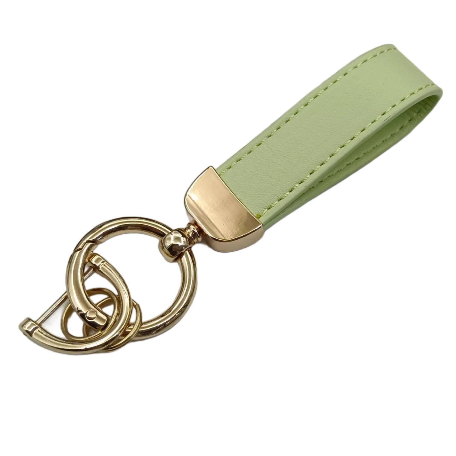 Laser Custom LOGO Discolored Leather Keychain for Men and Women Engrave Car Key Chain Holder Personalize Company Name Keyring