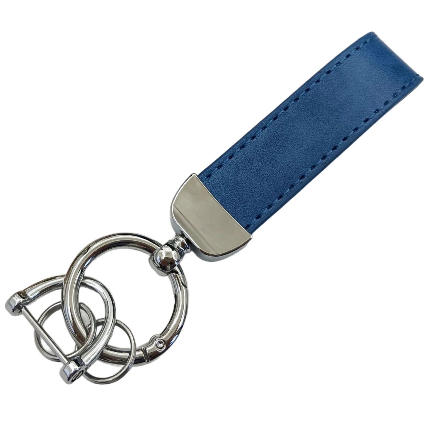 Laser Custom LOGO Discolored Leather Keychain for Men and Women Engrave Car Key Chain Holder Personalize Company Name Keyring