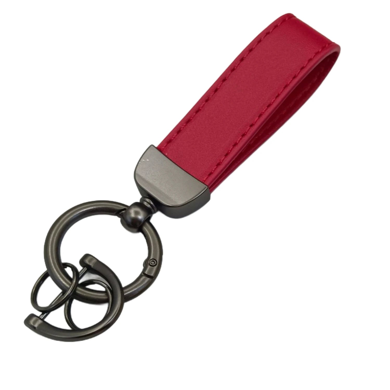 Laser Custom LOGO Discolored Leather Keychain for Men and Women Engrave Car Key Chain Holder Personalize Company Name Keyring