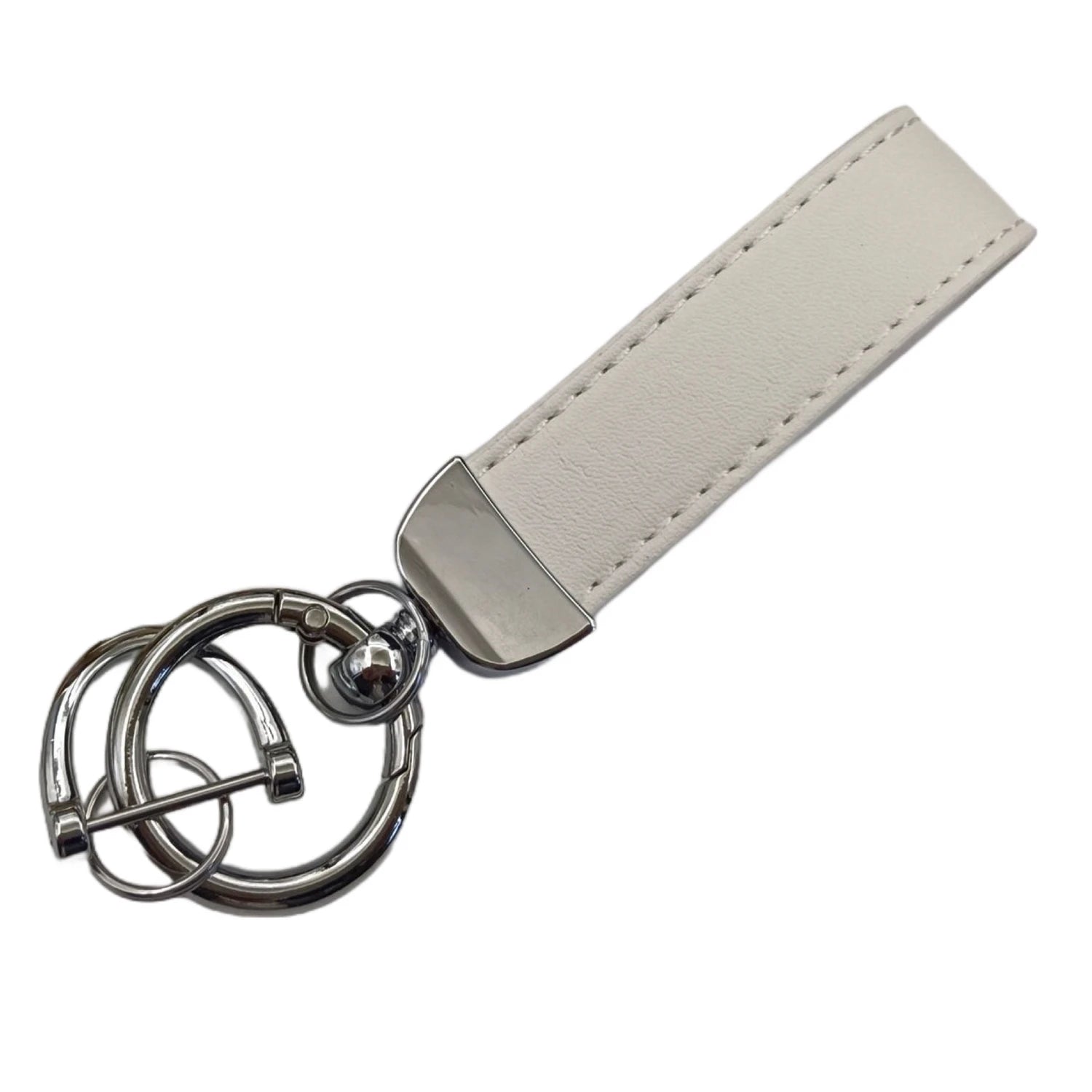 Laser Custom LOGO Discolored Leather Keychain for Men and Women Engrave Car Key Chain Holder Personalize Company Name Keyring