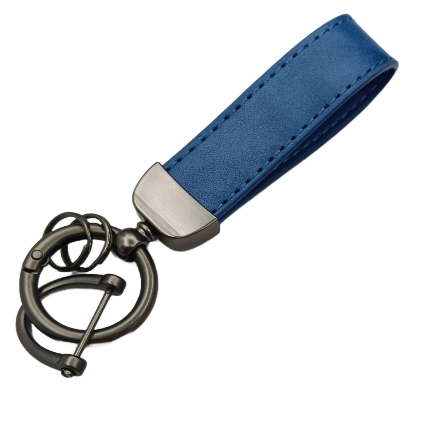 Laser Custom LOGO Discolored Leather Keychain for Men and Women Engrave Car Key Chain Holder Personalize Company Name Keyring