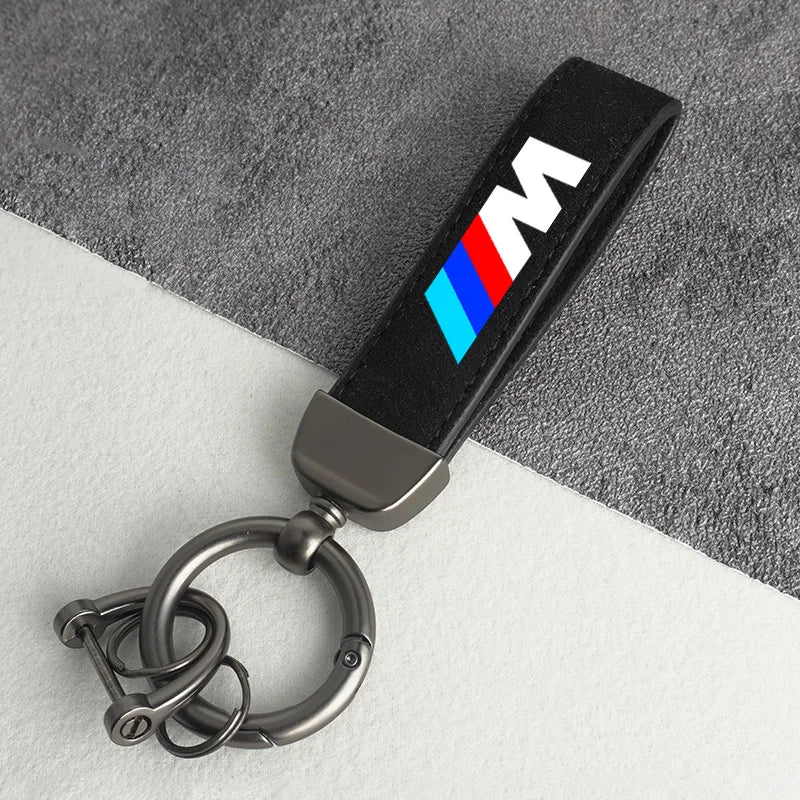 Vintage Leather Car Logo Keychain Chain Keyring For BMW M Emblem E46 E36 E34 F10 E90 F30 E60 F30 E53 E30 E92 E87 Accessories
