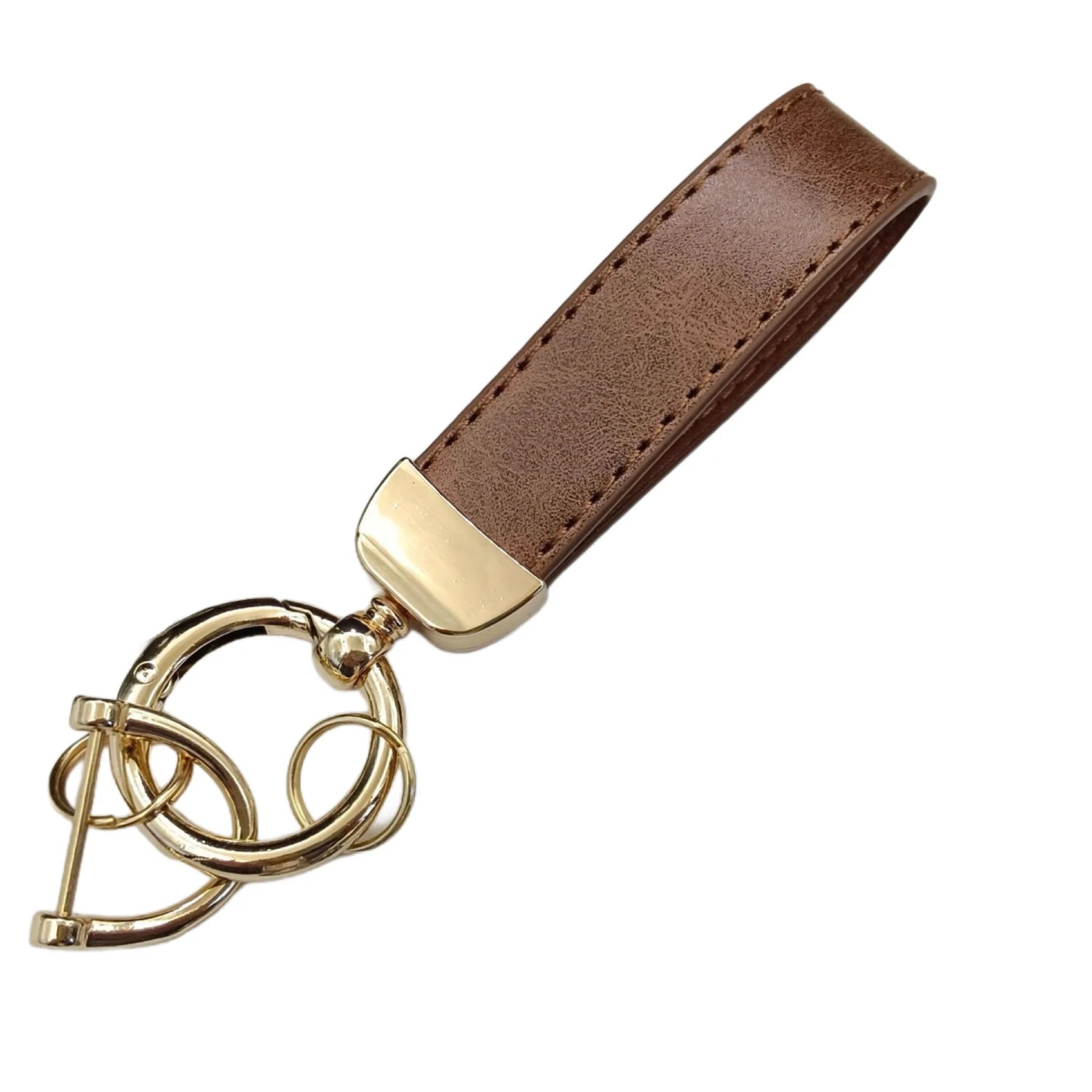 Laser Custom LOGO Discolored Leather Keychain for Men and Women Engrave Car Key Chain Holder Personalize Company Name Keyring